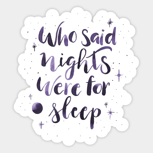 Nighty night Sticker by lifeidesign